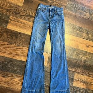 7 For All Mankind Blue Flare Jeans